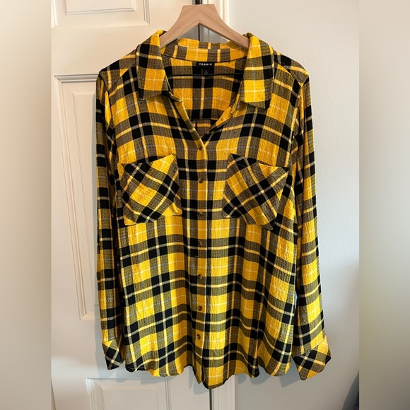 torrid Tops - Torrid Yellow & Black Flannel NWOT
